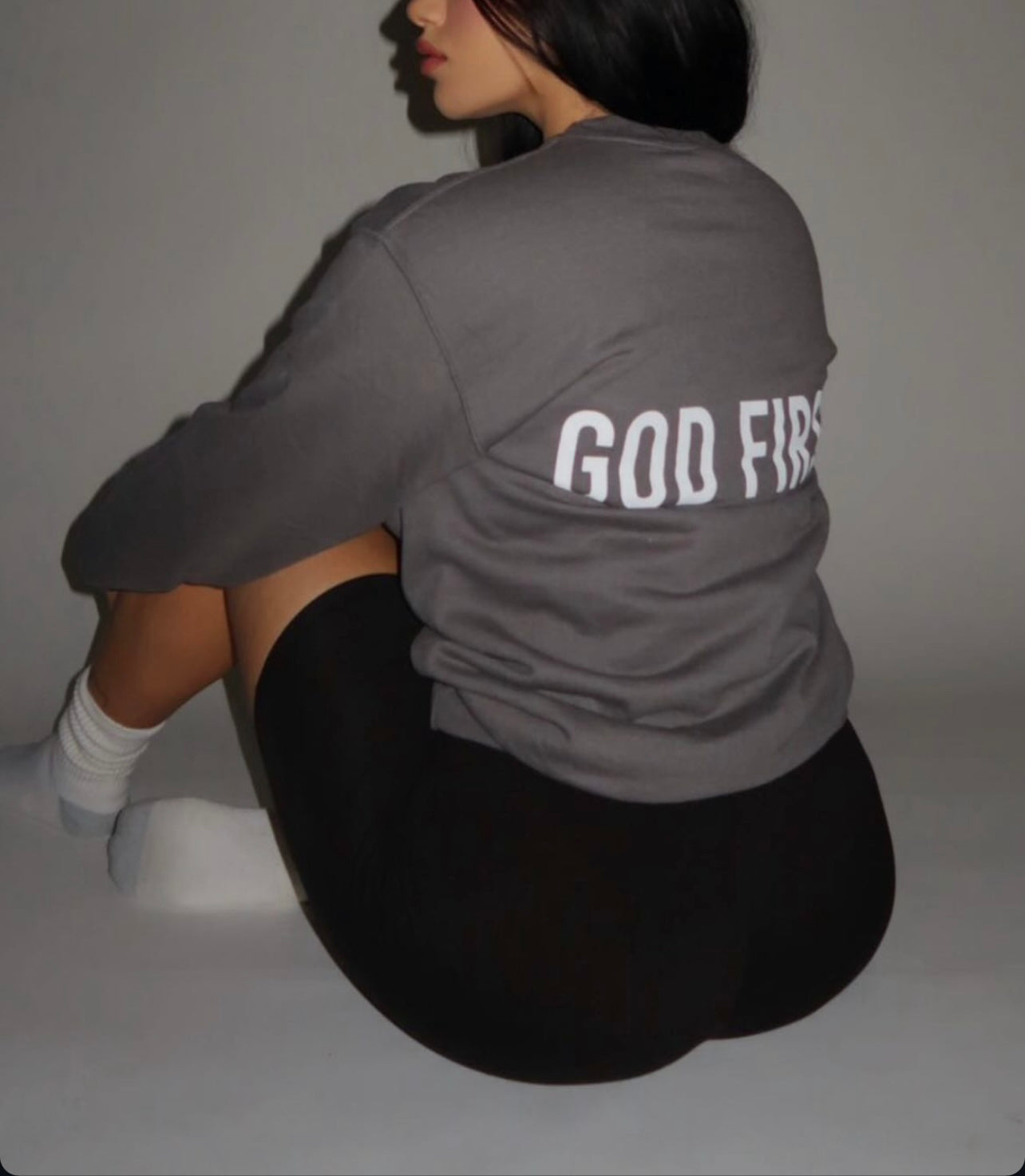 God FIRST - Charcoal Grey